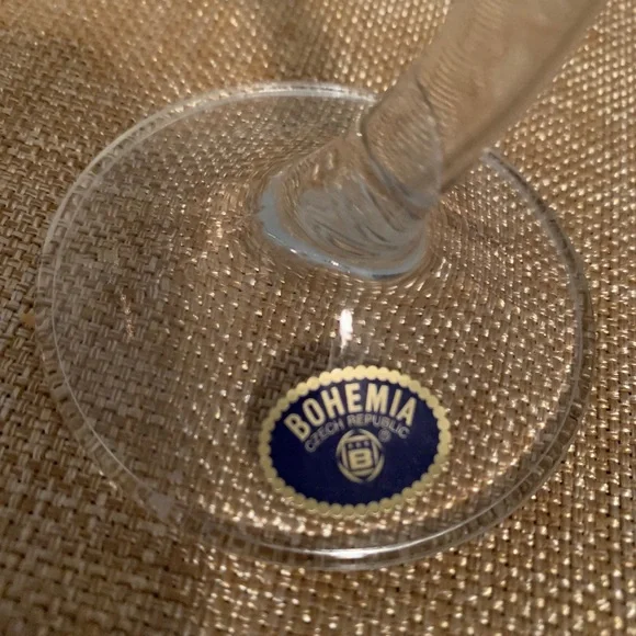 Bohemian Crystal Cordial Etched Gold Stemware - Picture 6 of 6